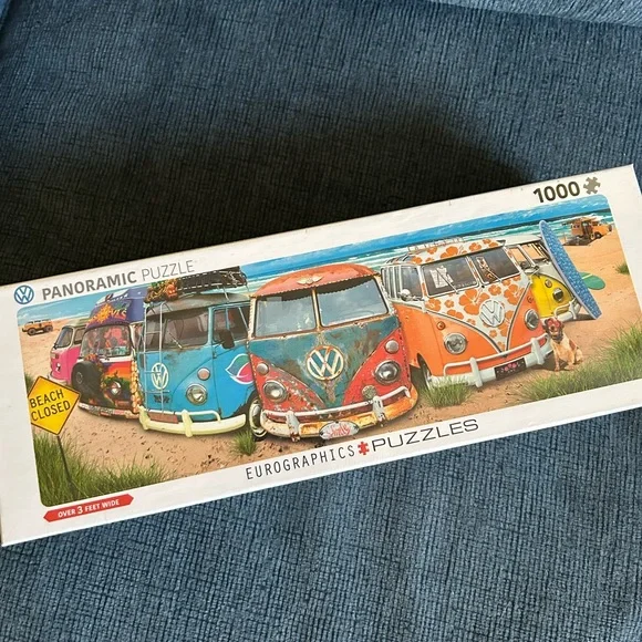 NWT - Volkswagen Vintage Van 1000 Piece Jigsaw Panoramic Puzzle - Eurographics - Picture 2 of 4